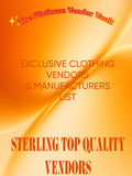 Exclusive Clothing Vendors & Manufactures List