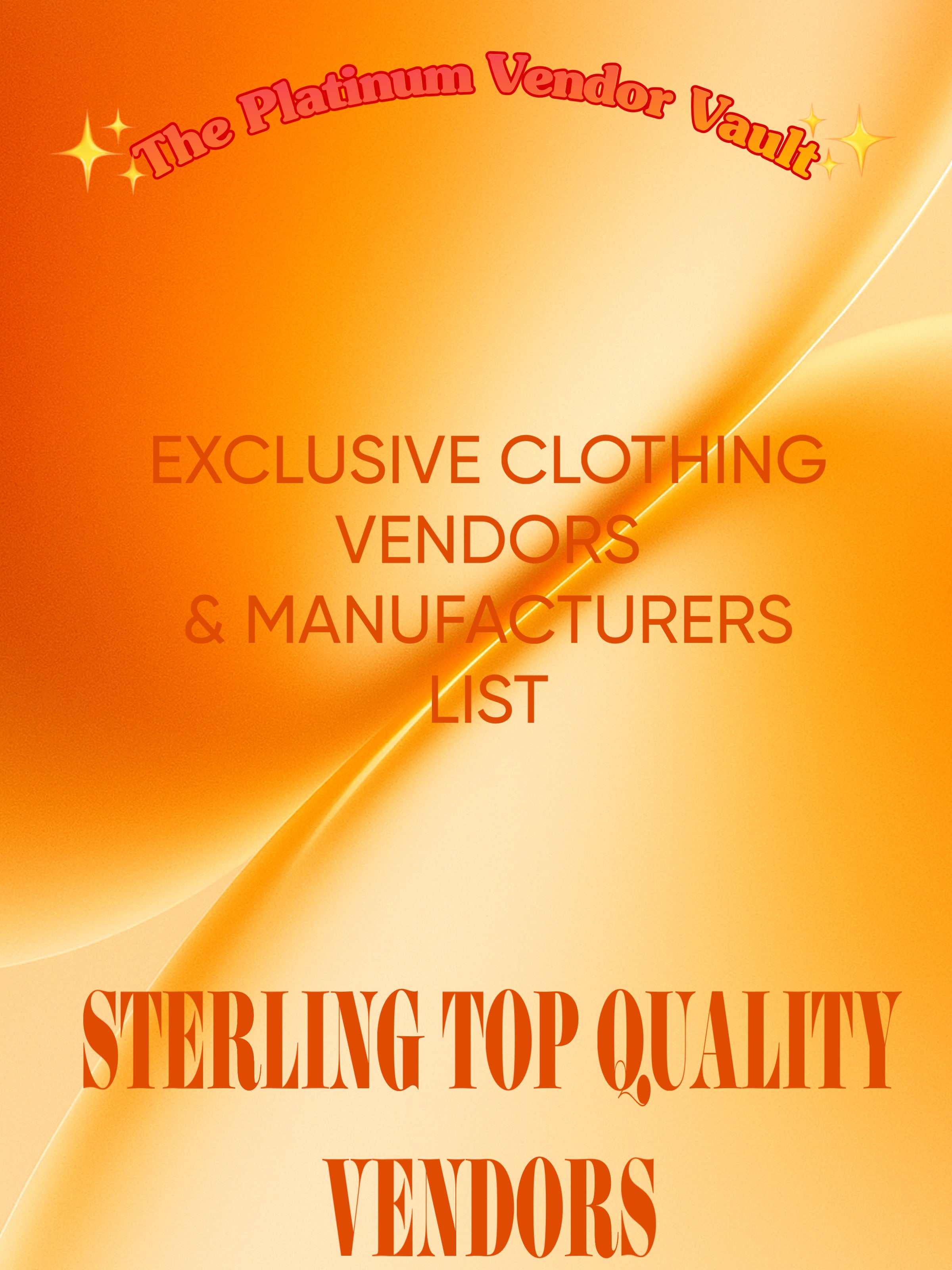 Exclusive Clothing Vendors & Manufactures List